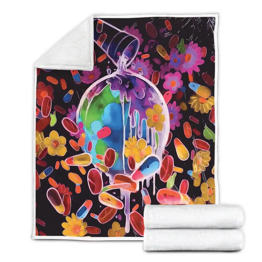 Juice Wrld Wrld On Drugs Album Art Cover Fleece Blanket Gift For Christmas Thanksgiving Halloween