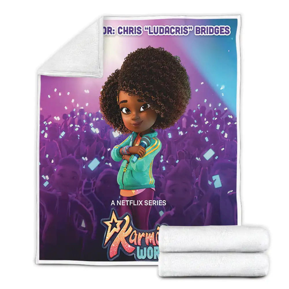 Karmas World 2021 Movie Poster Fleece Blanket Gift For Birthday Halloween Christmas Thanksgiving