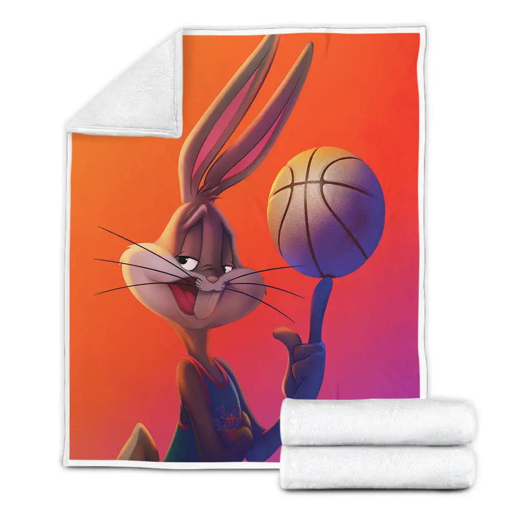 Bugs Bunny Basketball Tunes Squad Fleece Blanket Gift For Birthday Halloween Christmas Thanksgiving