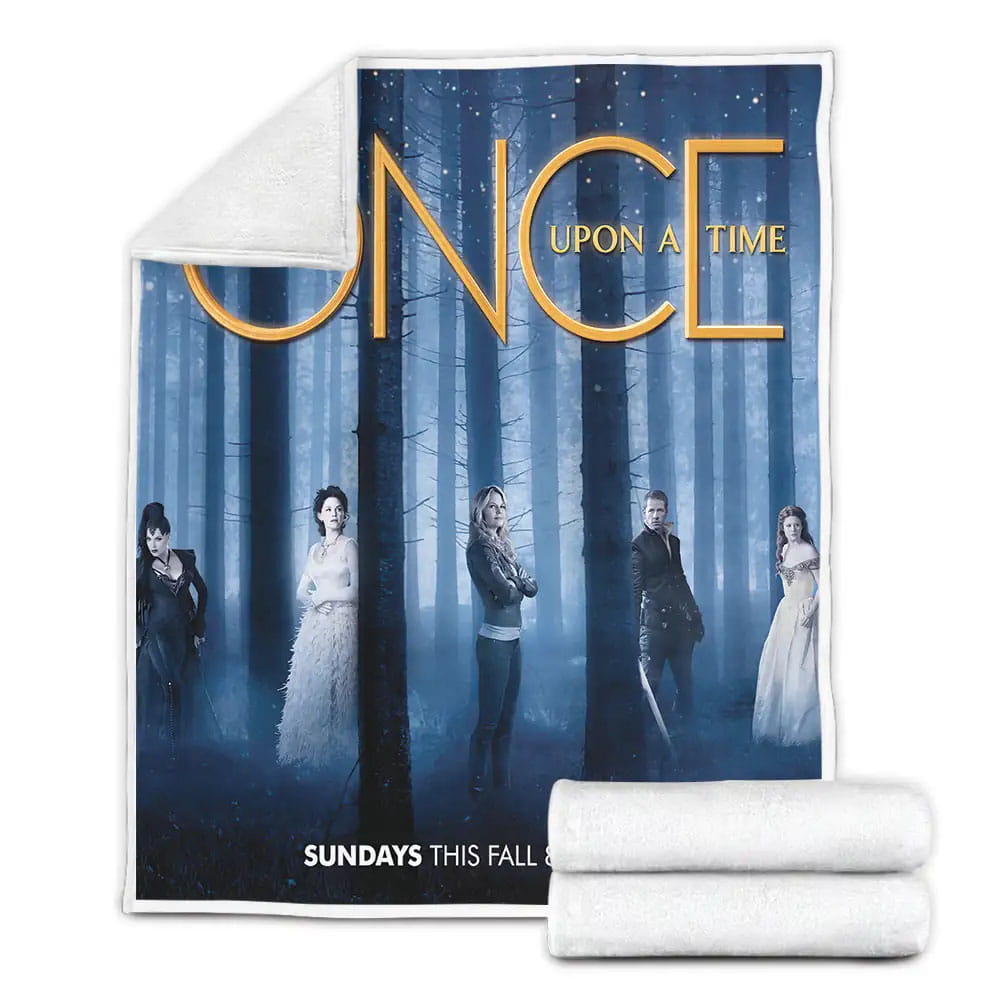 Once Upon A Time Movie Season 1 Wallpaper Fleece Blanket Gift For Christmas Thanksgiving Halloween