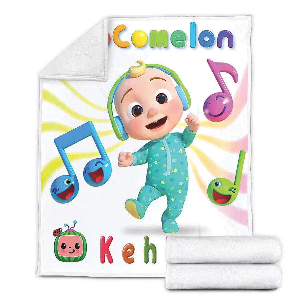 Petmytshirt Cocomelon J.J Dancing Fleece Blanket Gift For Birthday Halloween Christmas Thanksgiving