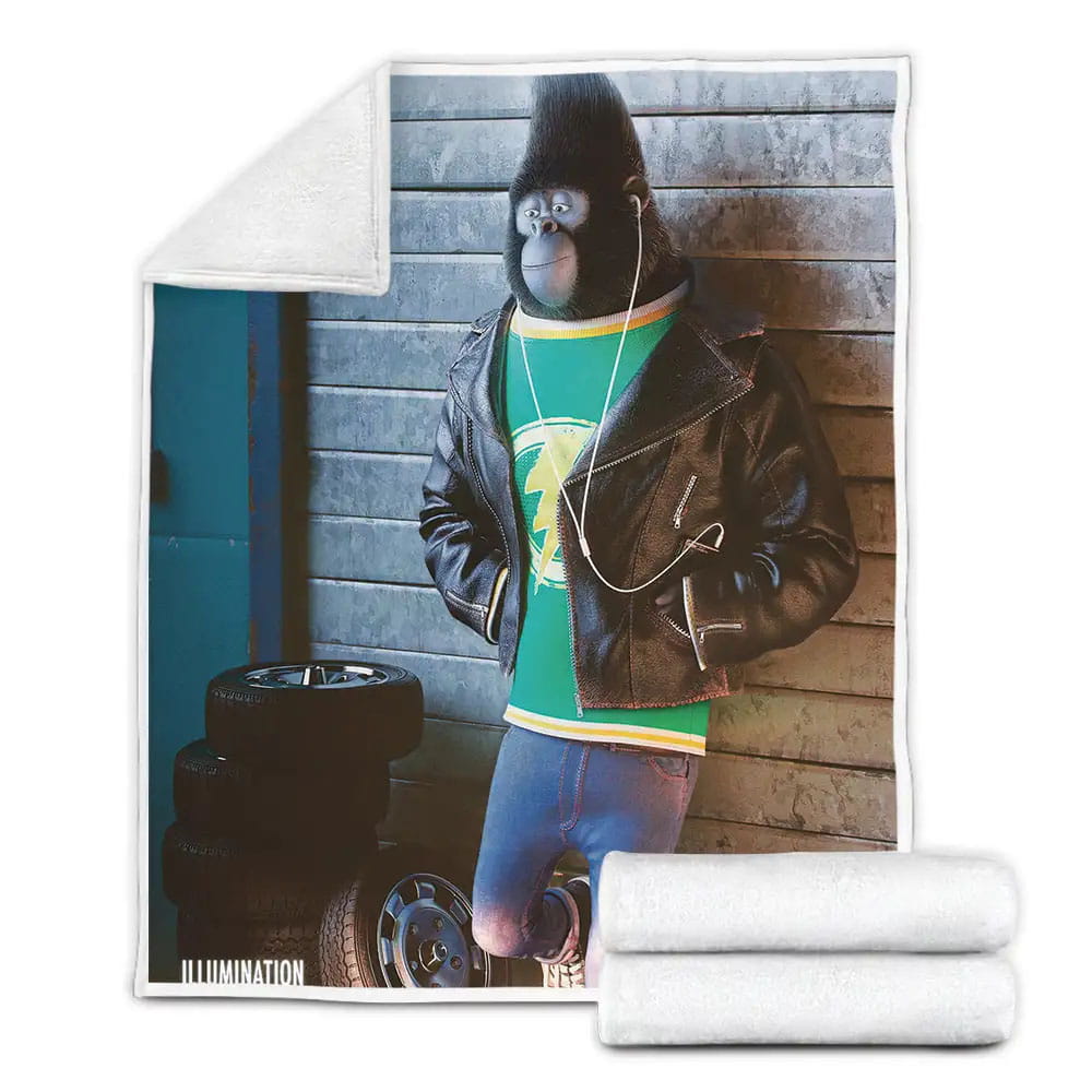 Sing Movie Taron Egerton Is Johnny Fleece Blanket Gift For Birthday Halloween Christmas Thanksgiving
