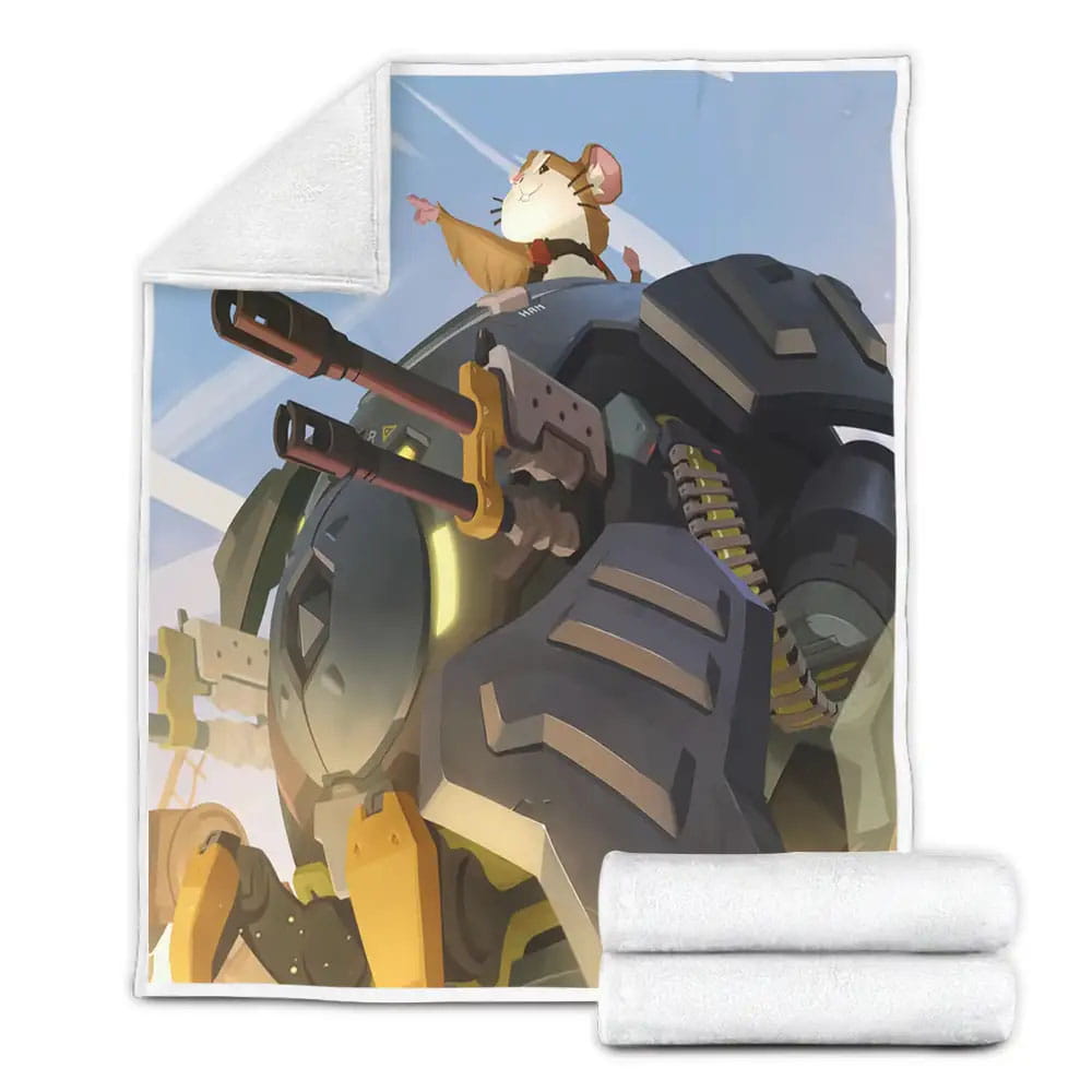 Overwatch Hammond The Wrecking Ball Art Fleece Blanket Gift For Christmas Thanksgiving Halloween