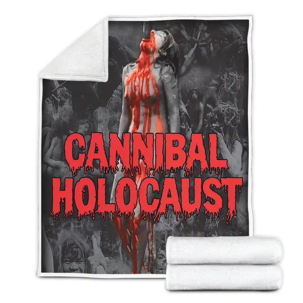 Cannibal Holocaust 1980 Movie Poster Fleece Blanket Gift For Christmas Thanksgiving Halloween