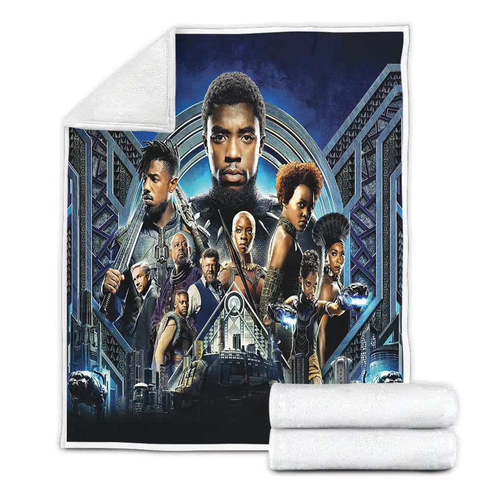Black Panther Movie 2018 Marvel Fleece Blanket Gift For Birthday Halloween Christmas Thanksgiving