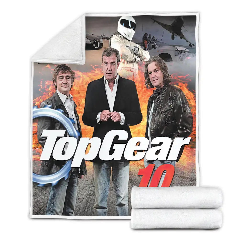 Top Gear Movie Season 10 Posters Fleece Blanket Gift For Birthday Halloween Christmas Thanksgiving