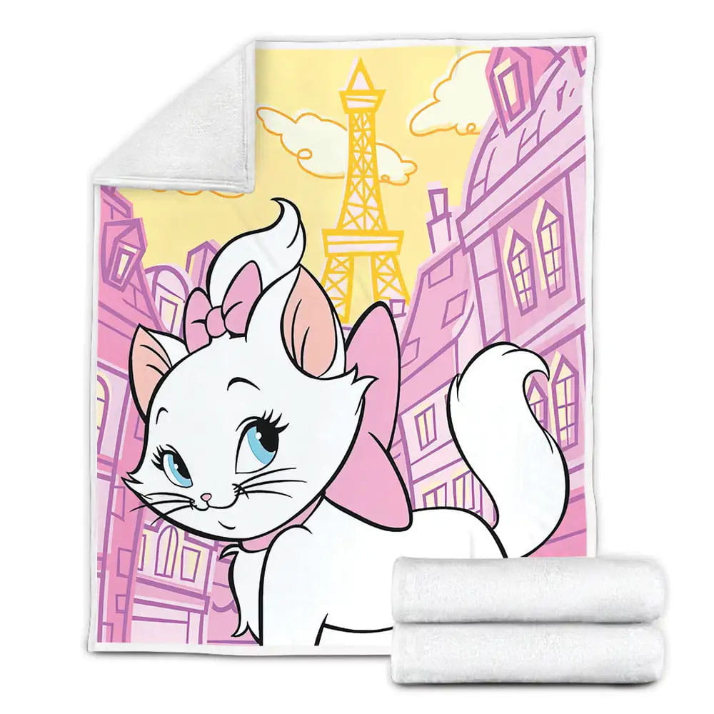 The Aristocats Marie In The City Fleece Blanket Gift For Birthday Halloween Christmas Thanksgiving