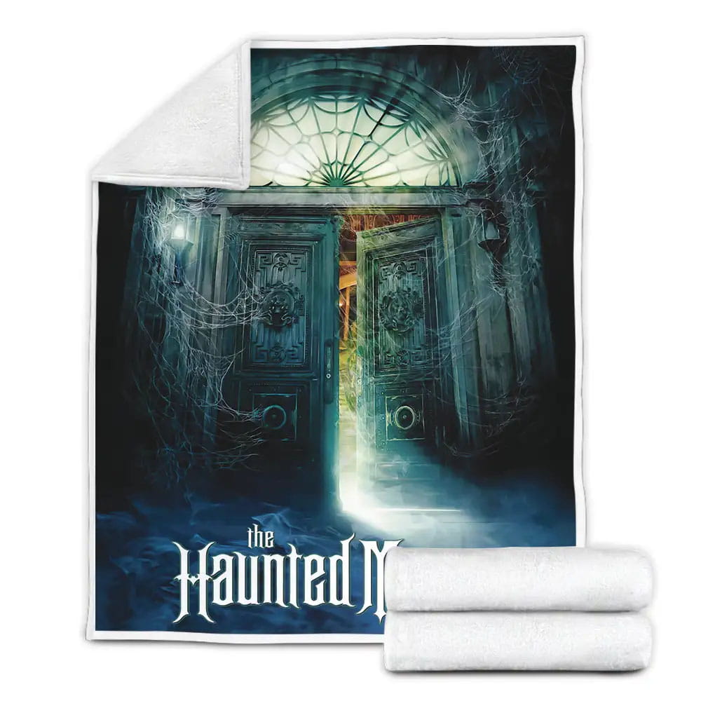 The Haunted Mansion 2003 Movie Poster Fleece Blanket Gift For Christmas Thanksgiving Halloween