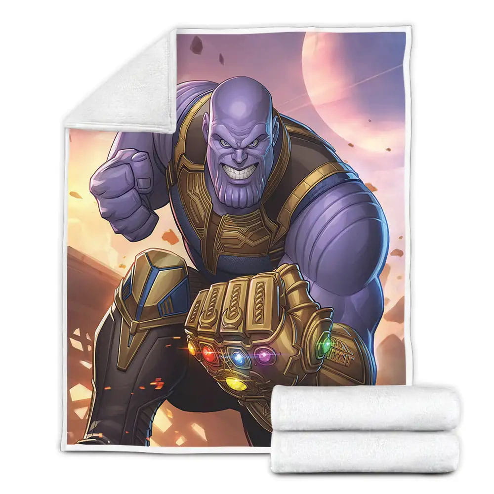 Thanos And The Infinity Gauntlet Fleece Blanket Gift For Birthday Halloween Christmas Thanksgiving