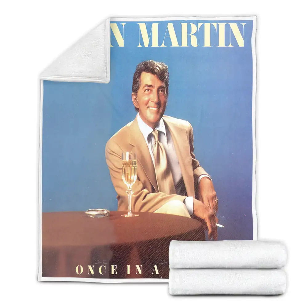 Dean Martin Once In A While Album Cover Fleece Blanket Gift For Christmas Thanksgiving Halloween