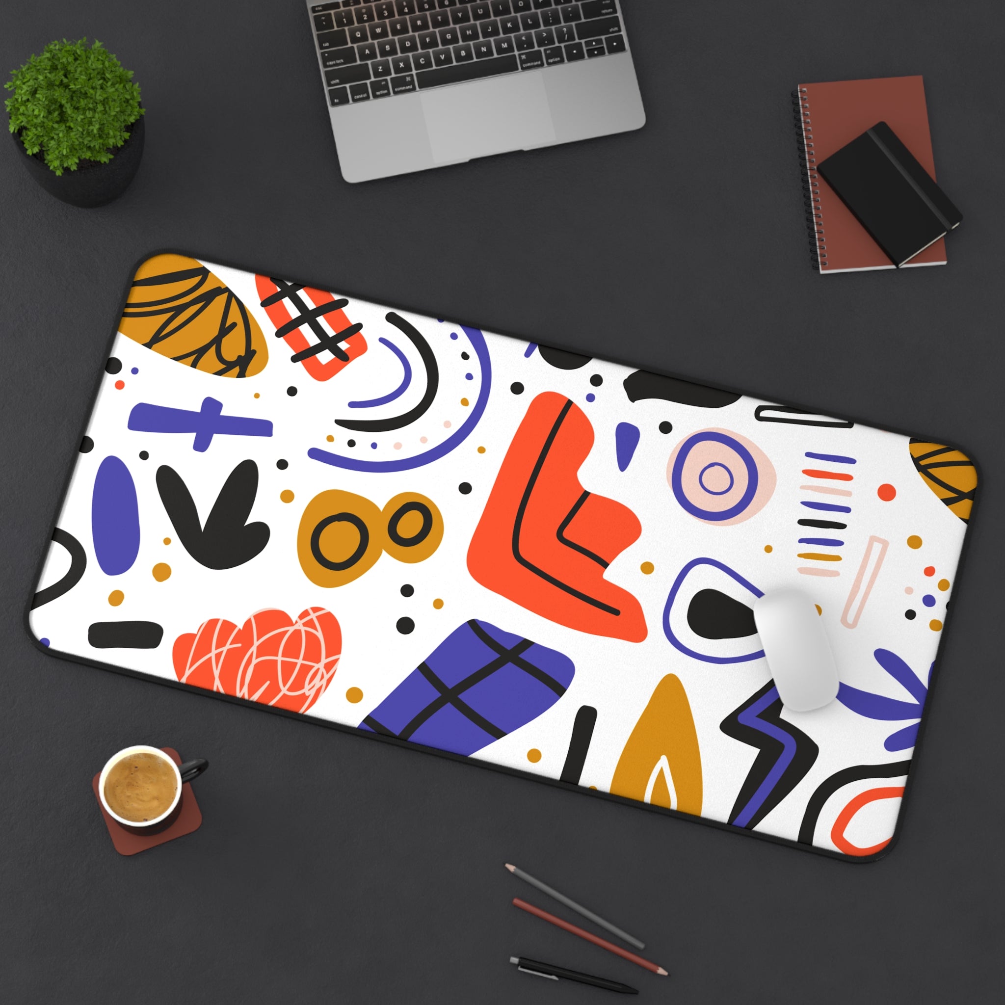 Allleftout Desk Mat Abstract Doodlet