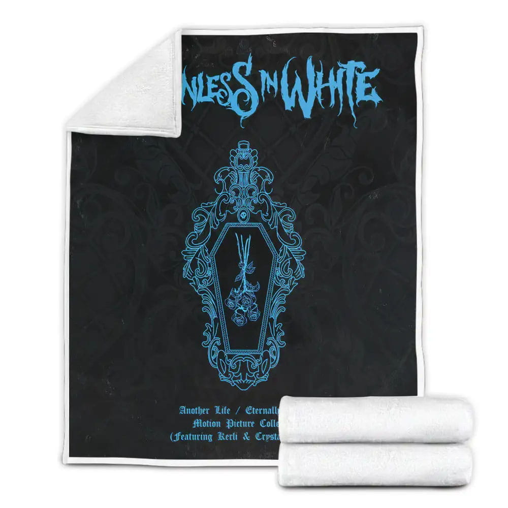 Motionless In White Music Band Motion Picture Collection Fleece Blanket Gift For Wife Husband Besties