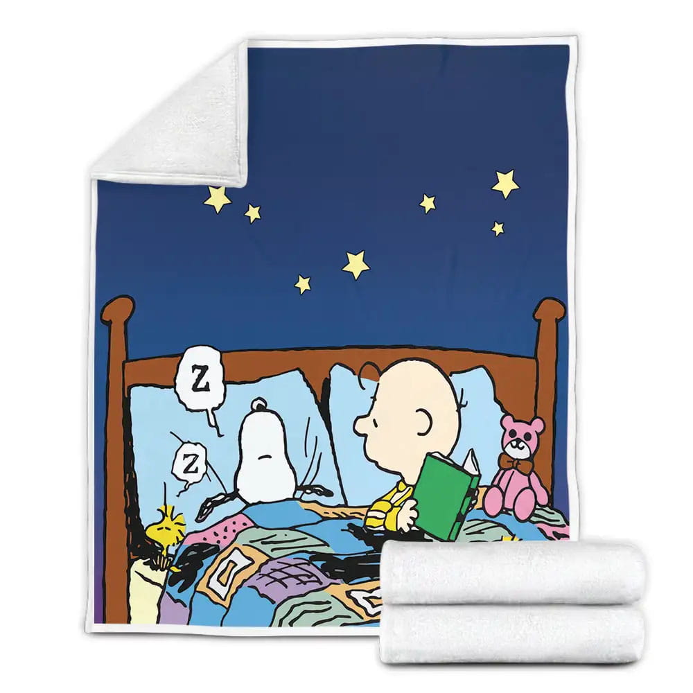 Charlie Brown Snoopy And Woodstock Peanuts Fleece Blanket Gift For Christmas Thanksgiving Halloween
