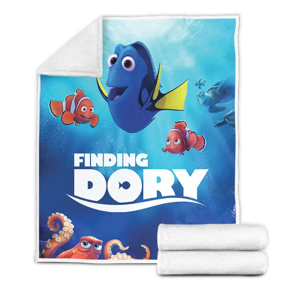 Finding Dory Original Movie Poster Fleece Blanket Gift For Birthday Halloween Christmas Thanksgiving