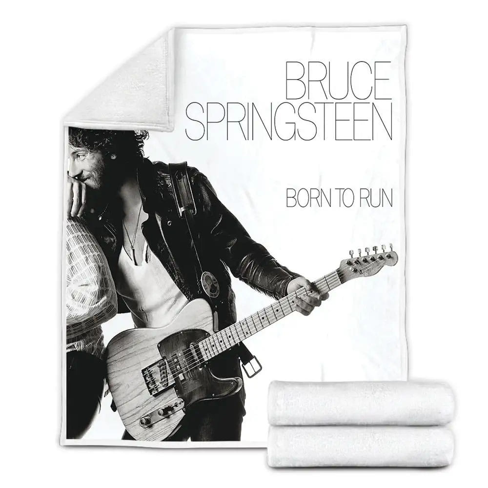 Bruce Springsteen Born To Run Album Cover Fleece Blanket Gift For Christmas Thanksgiving Halloween