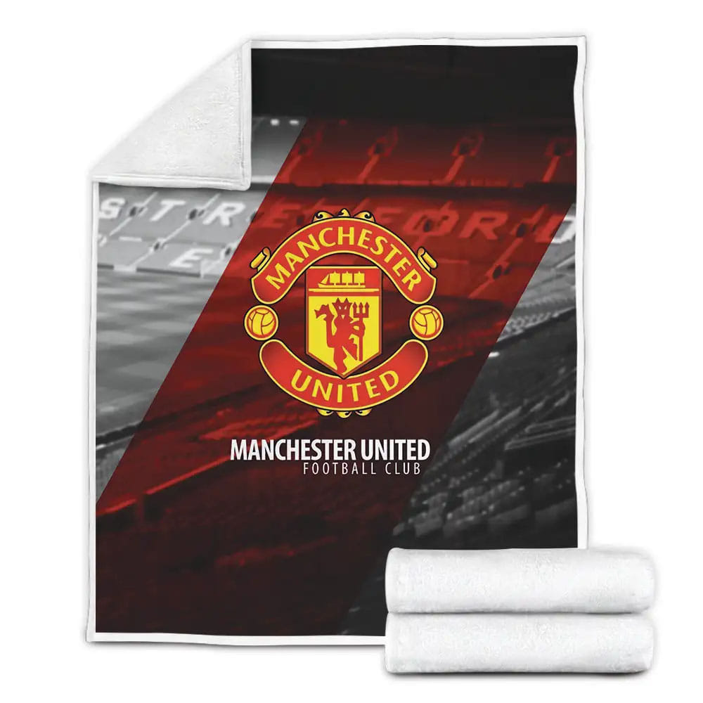 Manchester United Fc Football Club Fleece Blanket Gift For Birthday Halloween Christmas Thanksgiving