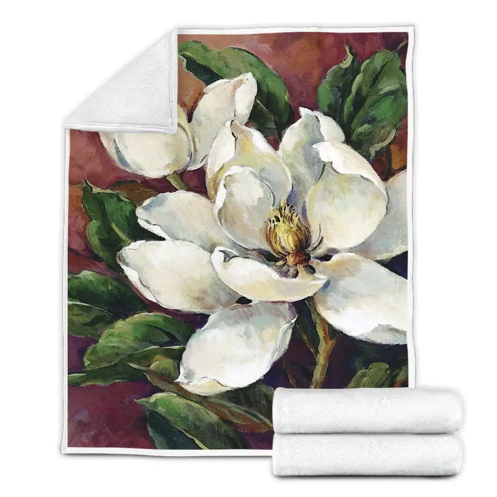 Magnolia Blooming Perfect Gifts For Magnolia Lover Gifts Fleece Blanket Gift For Wife Husband Besties