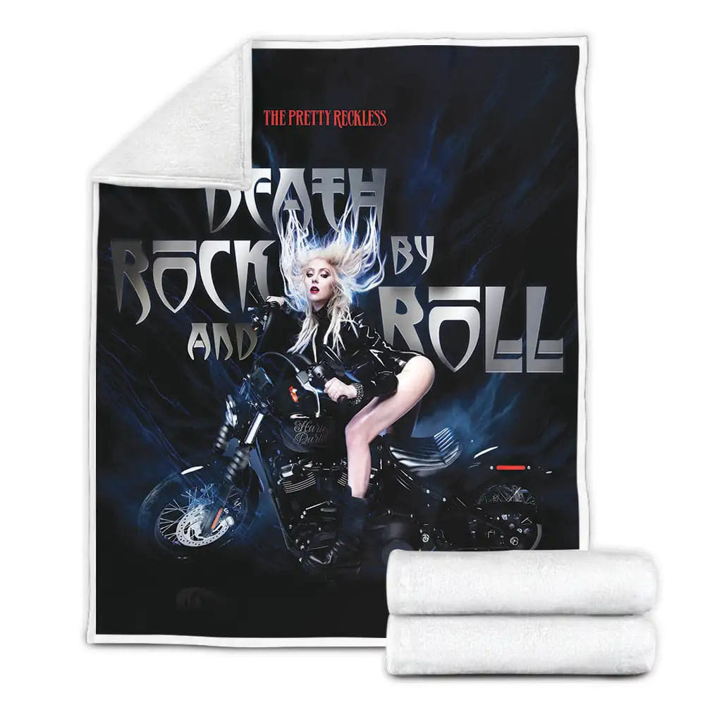 The Pretty Reckless Music And Motor Fleece Blanket Gift For Birthday Halloween Christmas Thanksgiving