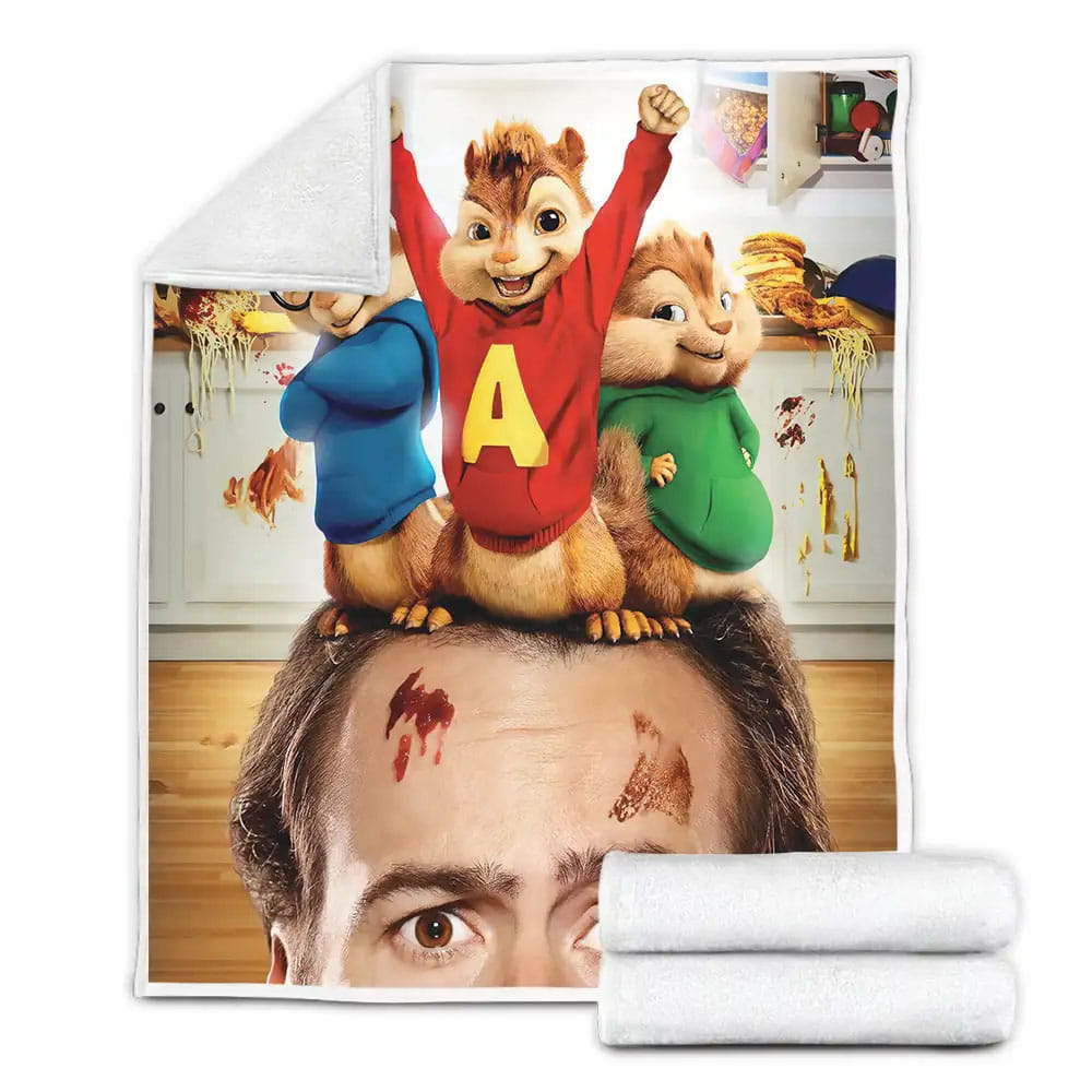 Alvin And The Chipmunks The Poster Fleece Blanket Gift For Birthday Halloween Christmas Thanksgiving