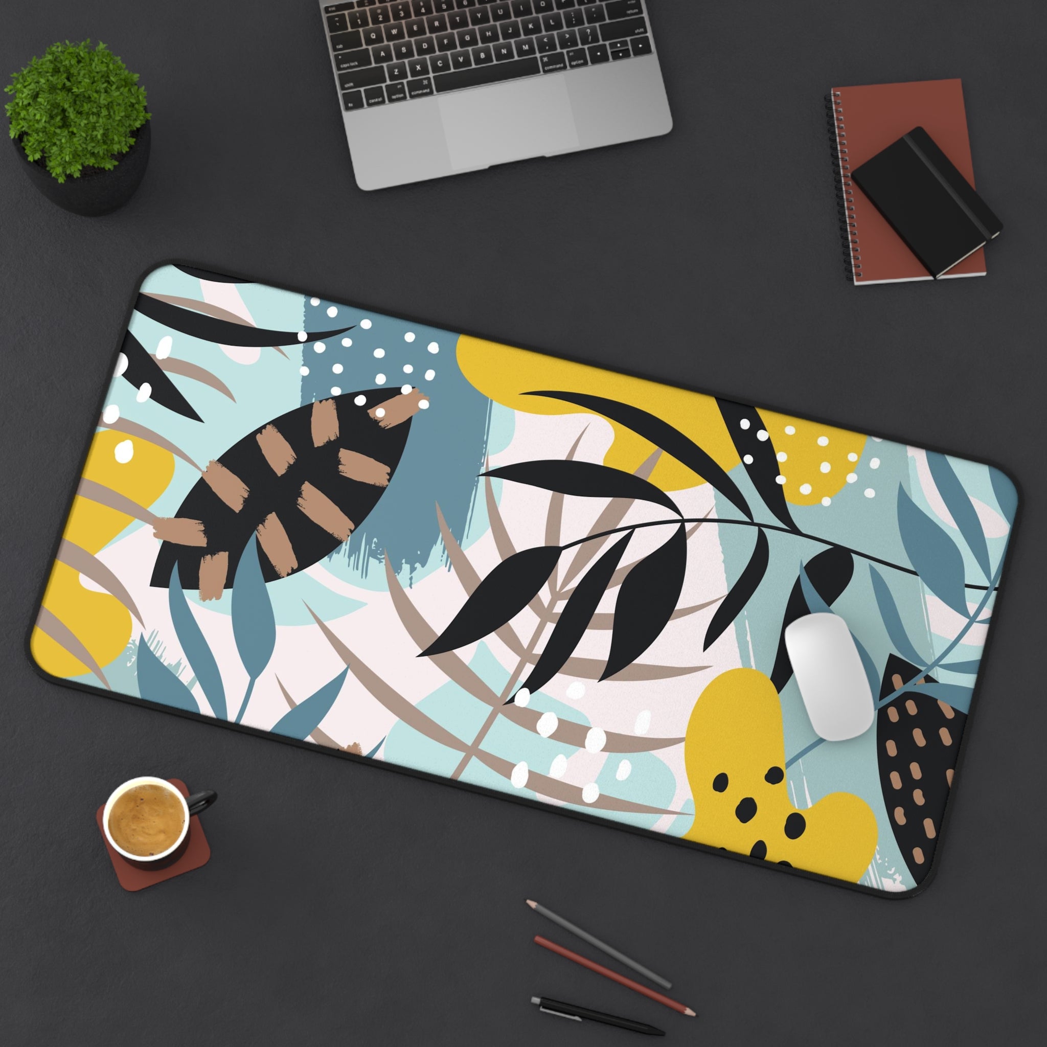 Allleftout Desk Mat Abstract Drawn Tropical