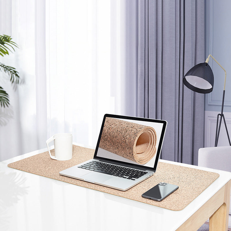 Allleftout Cork Wood Large Mousepad Computer Keyboard Desk Pad