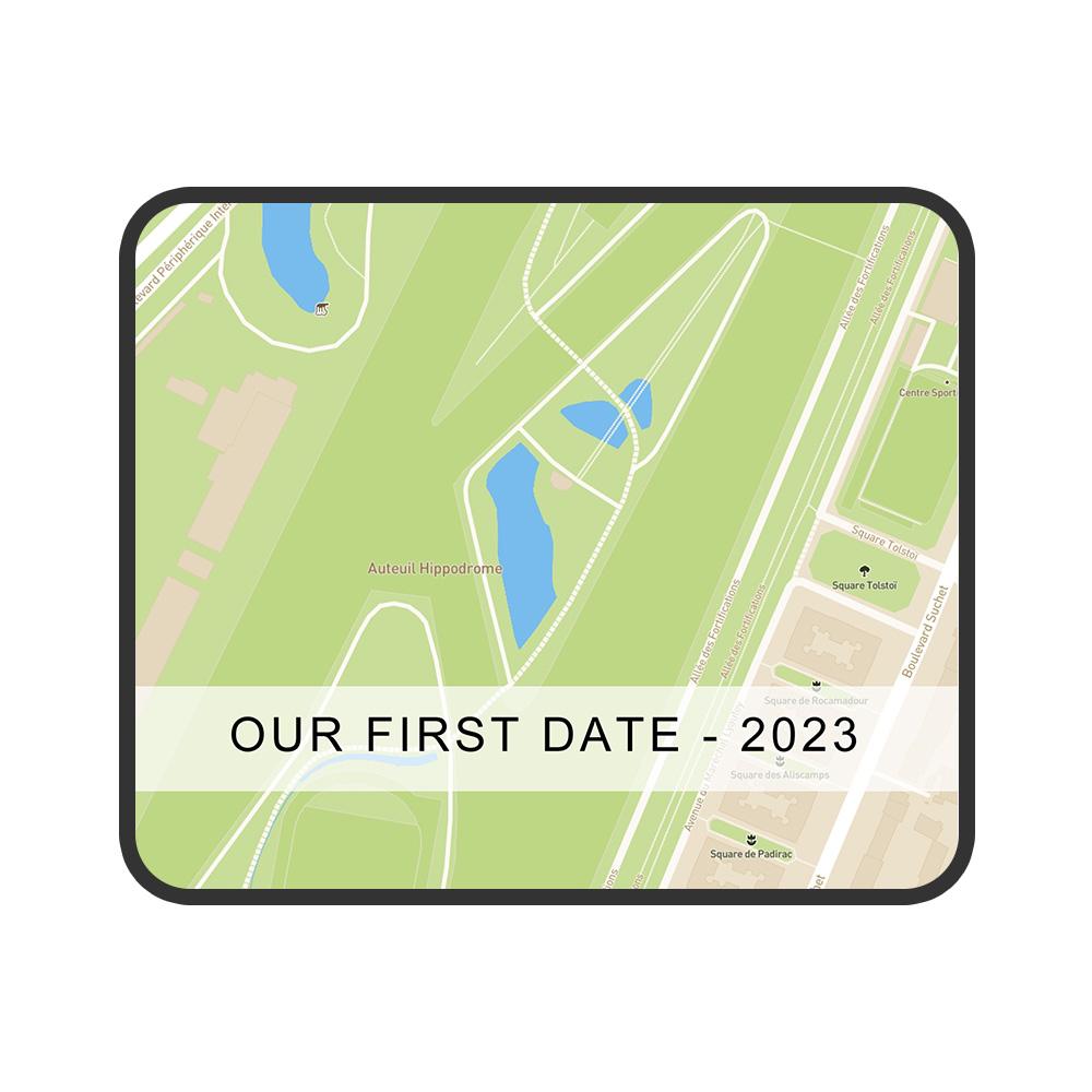 Allleftout Custom Mousepad Anniversary Map Coasters With Caption Mousepad Gift For Him