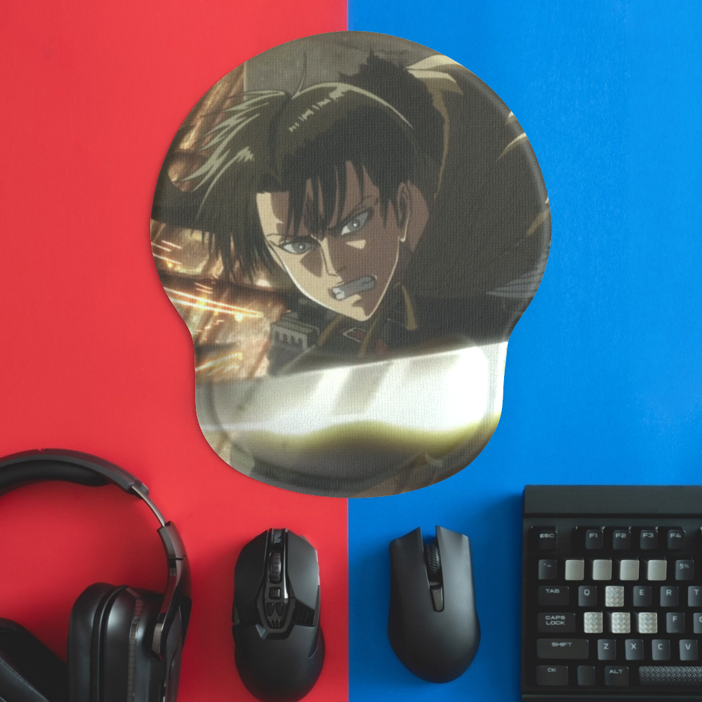 Allleftout Custom Game 3D Mousepad With Silicone Wrist Rest Ergonomic Mouse Pad