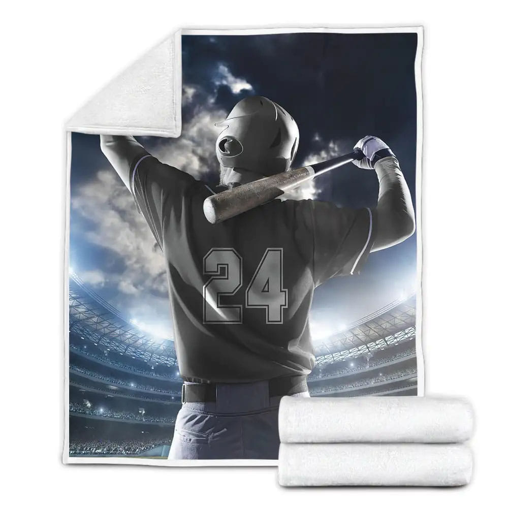 Back Of Baseball Player Petmytshirt Fleece Blanket Gift For Birthday Halloween Christmas Thanksgiving