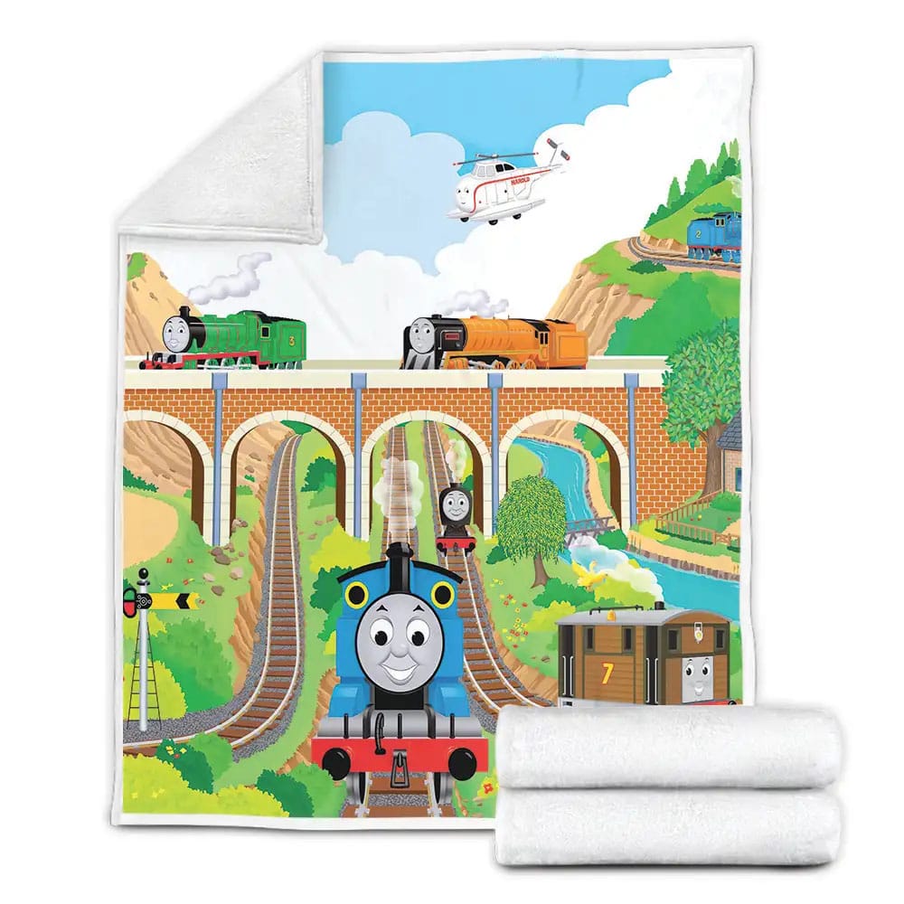 Thomas Train And Friends Characters Gallery Fleece Blanket Gift For Christmas Thanksgiving Halloween