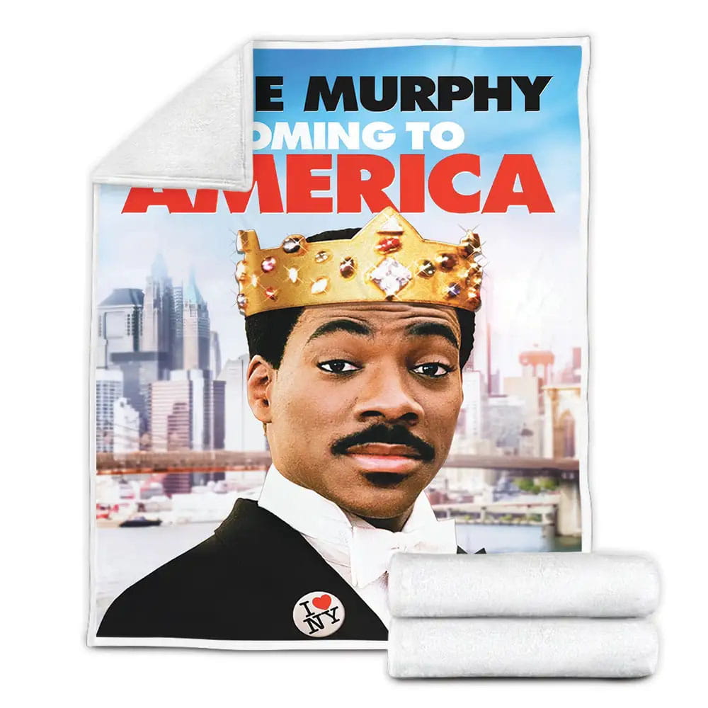 Coming To America Eddie Murphy Film Poster Fleece Blanket Gift For Christmas Thanksgiving Halloween