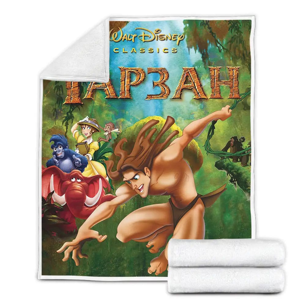 Netflix Movie Tarzan D 3D Customized Fleece Blanket Gift For Birthday Halloween Christmas Thanksgiving