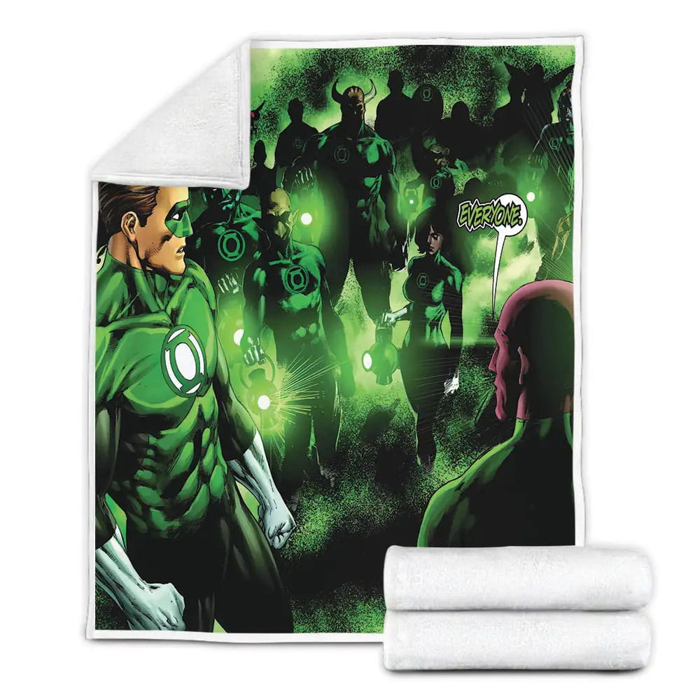 Everyone Of The Green Lantern Corps Fleece Blanket Gift For Birthday Halloween Christmas Thanksgiving