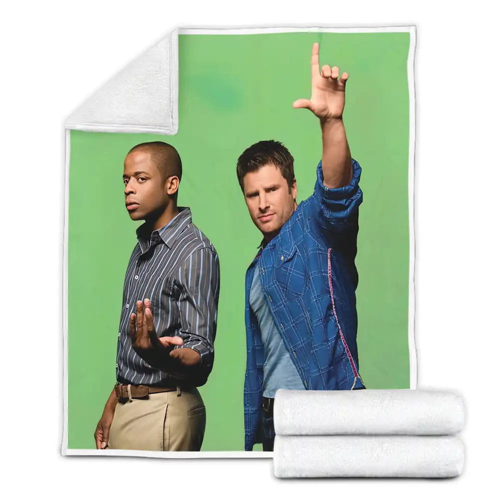Psych 2006?2014 Characters Welcome Fleece Blanket Gift For Birthday Halloween Christmas Thanksgiving