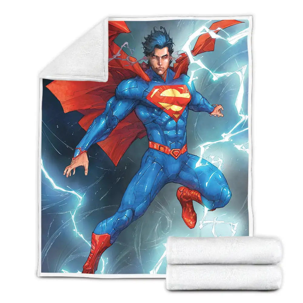 Superman Dc Comics Character Thunderstorm Fleece Blanket Gift For Christmas Thanksgiving Halloween