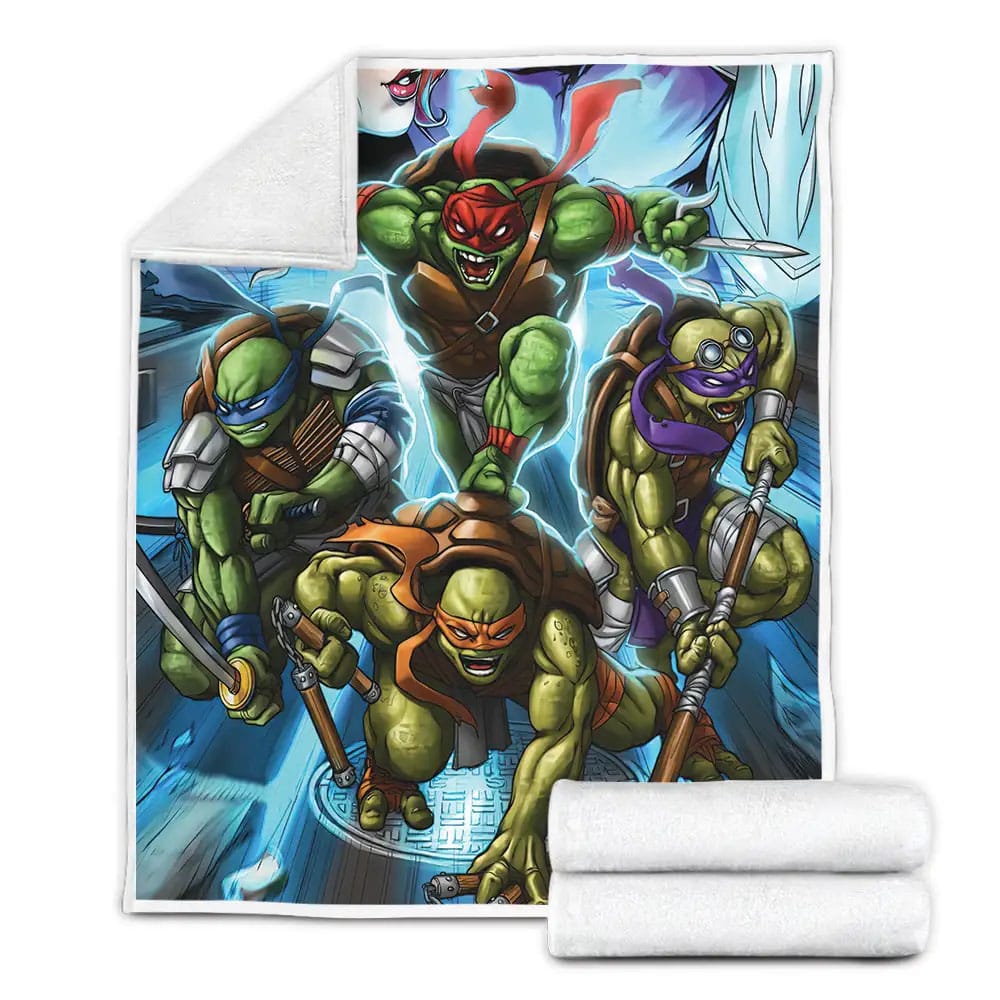 Teenage Mutant Ninja Turtles Team Formation Fleece Blanket Gift For Christmas Thanksgiving Halloween