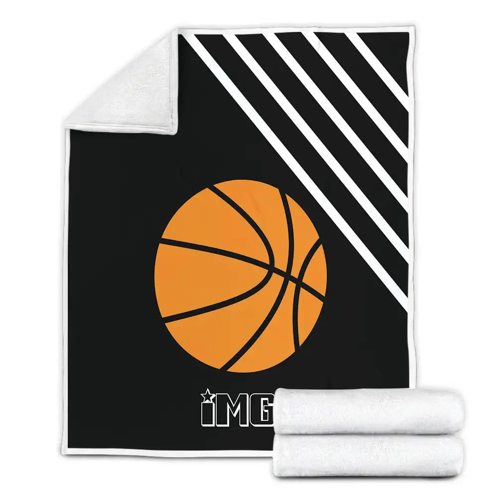 Black Basketball Petmytshirt Custom Fleece Blanket Gift For Birthday Halloween Christmas Thanksgiving