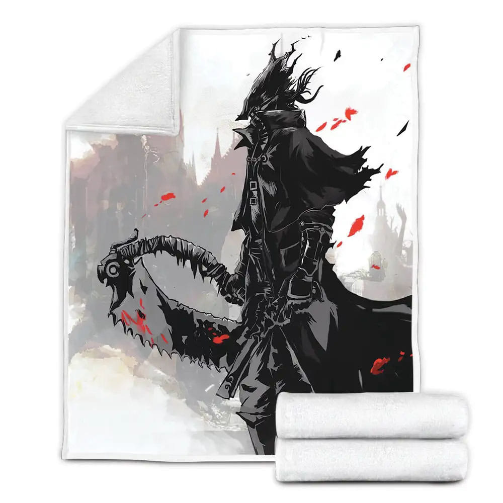Bloodborne Black Suit Of Characters Fleece Blanket Gift For Birthday Halloween Christmas Thanksgiving