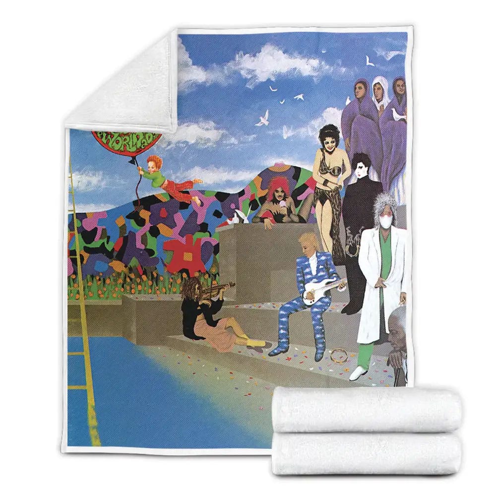 Prince Around The World In A Day Album Cover Fleece Blanket Gift For Christmas Thanksgiving Halloween