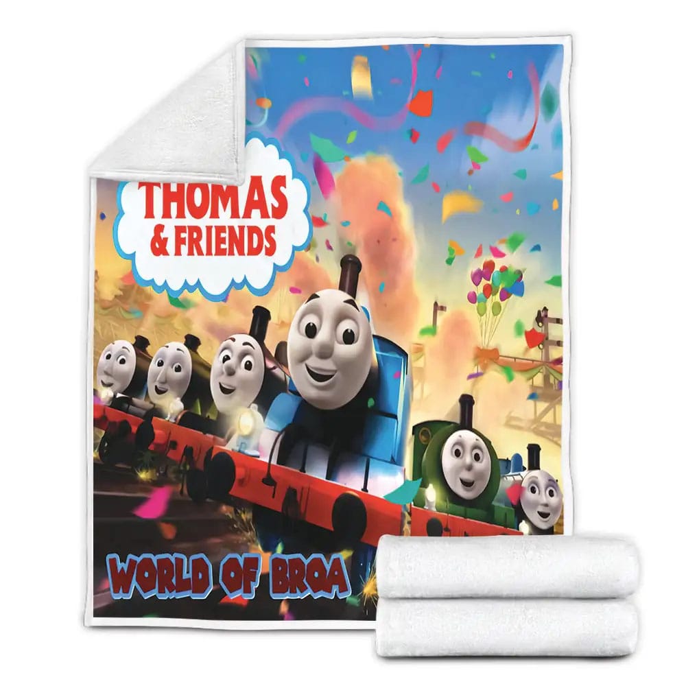 Cartoon Movies Thomas And Friends N 3D Fleece Blanket Gift For Birthday Halloween Christmas Thanksgiving