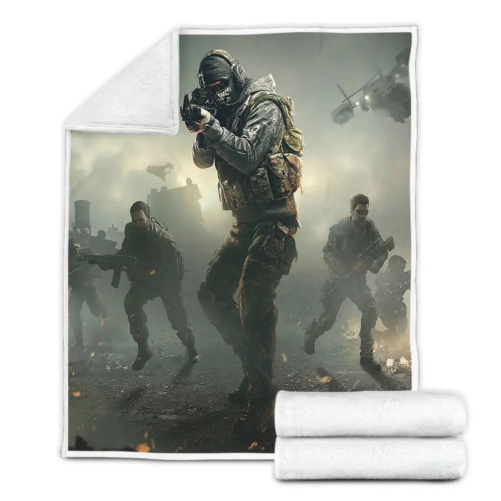 Call Of Duty Mobile Game Characters Fleece Blanket Gift For Birthday Halloween Christmas Thanksgiving