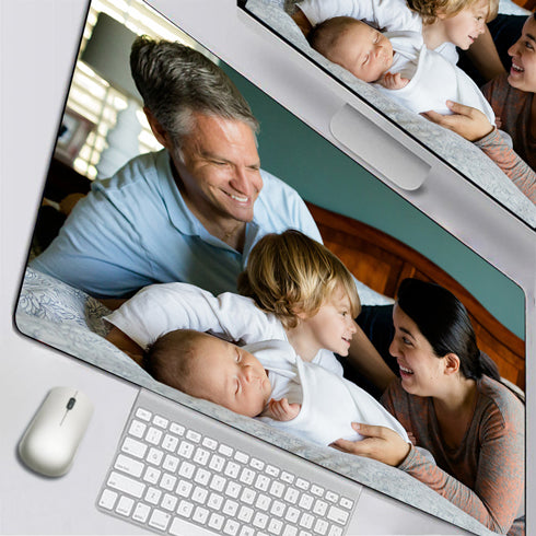 Allleftout Custom Photo Mousepad Parents And Children Mousepad 30"X16"