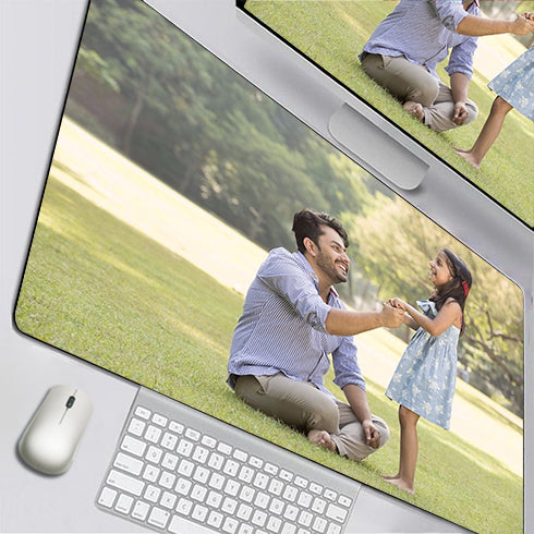 Allleftout Custom Photo Mousepad Father And Daughter Mousepad 30"X16"