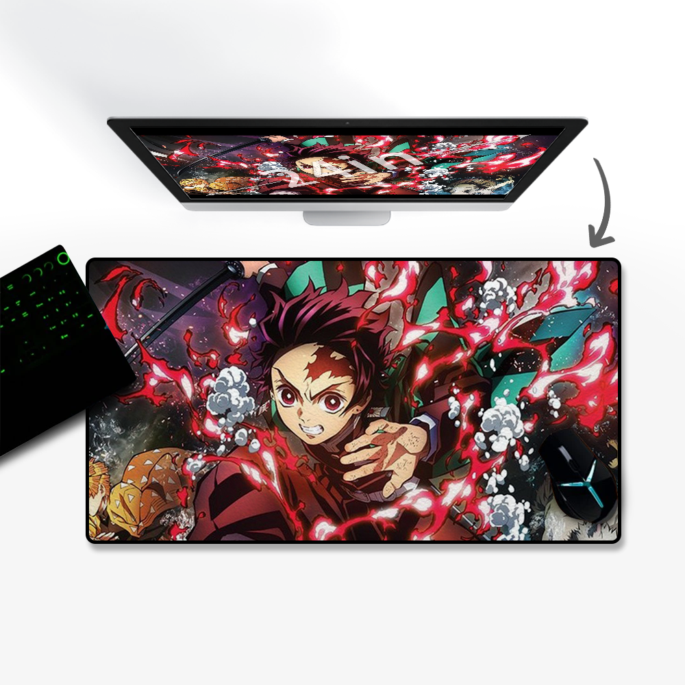 Allleftout Custom Photo Mousepad Demon Slayer Mousepad Anime Mousepad 30"X16"