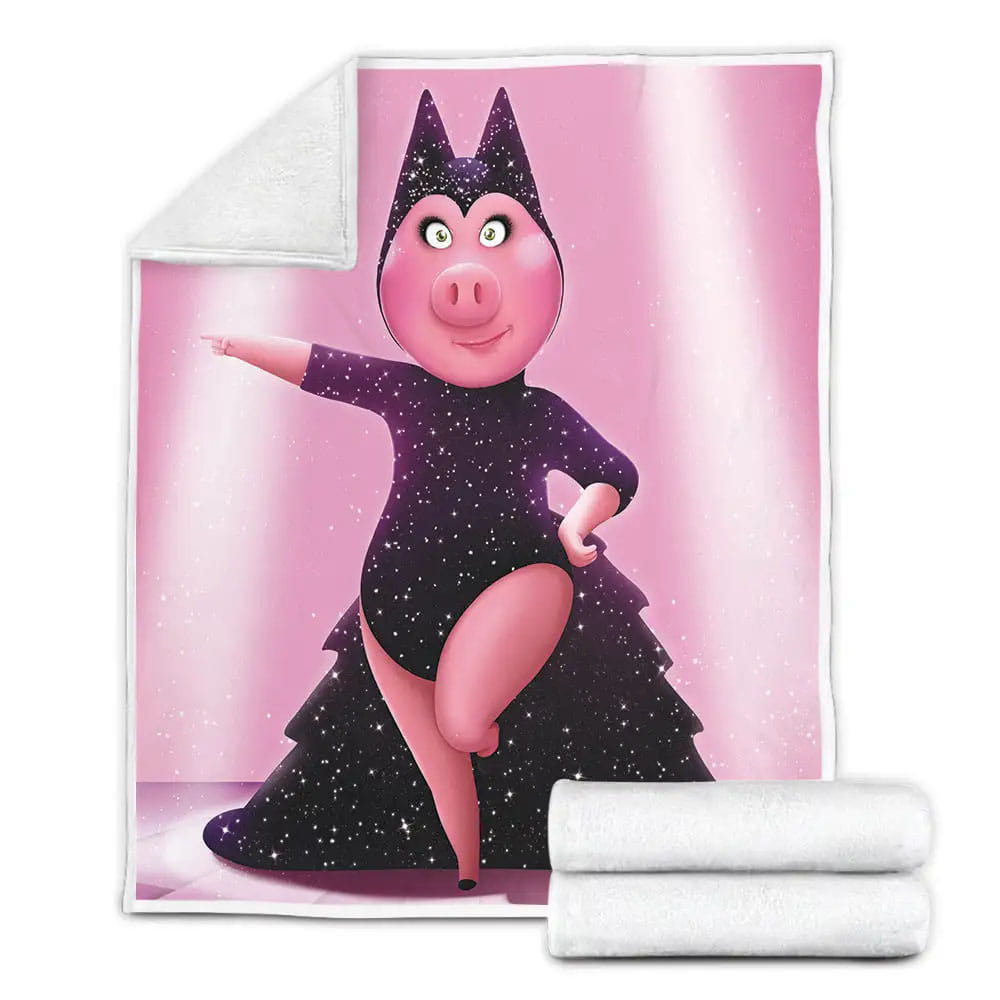 Sing Movie Rosita In Her Performance Artwork Fleece Blanket Gift For Christmas Thanksgiving Halloween