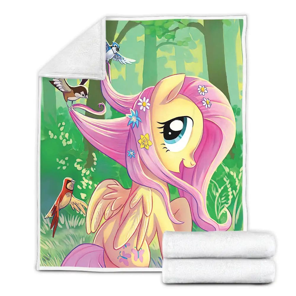 My Little Pony Fluttershy Playing With Birds Fleece Blanket Gift For Christmas Thanksgiving Halloween