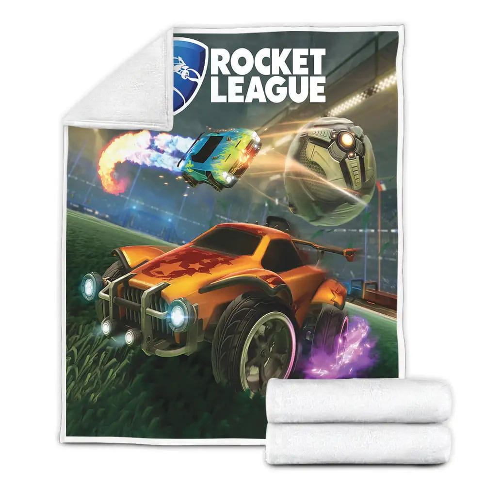 Rocket League Video Game Promo Poster Fleece Blanket Gift For Birthday Halloween Christmas Thanksgiving