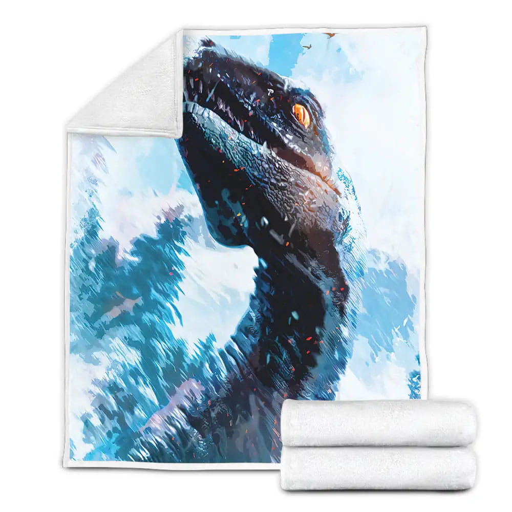 Jurassic World Dominion 2022 Life Cannot Be Contained Movie Poster Fleece Blanket Perfect 