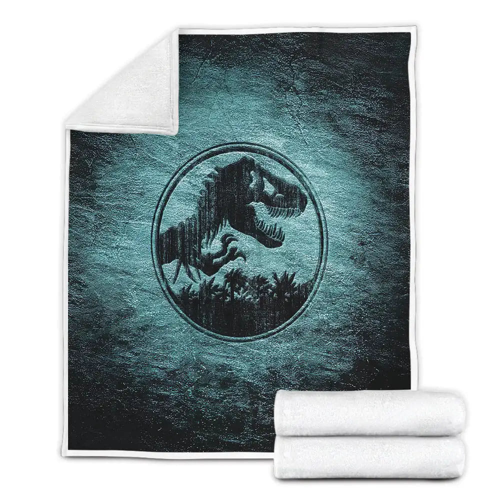 Jurassic Park Movie Logo Film I Image Fleece Blanket Gift For Birthday Halloween Christmas Thanksgiving