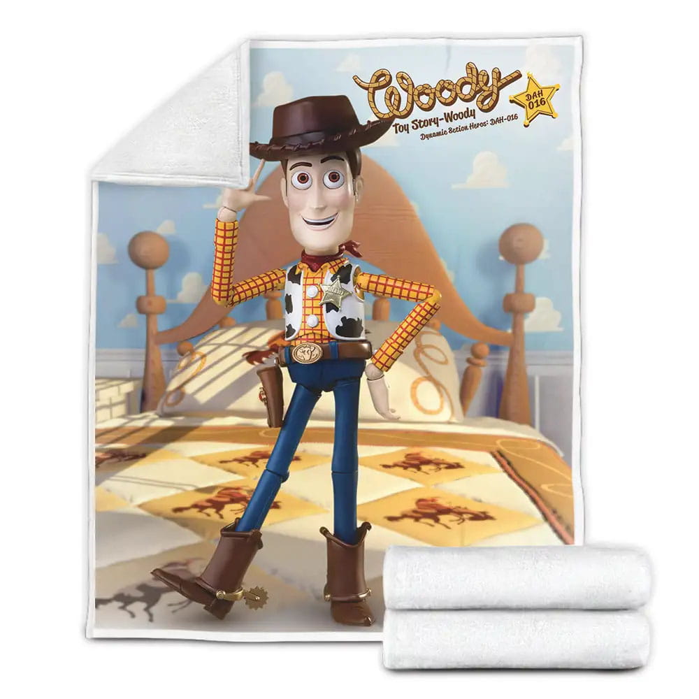 Toy Story Sheriff Woody Portrait Photo Fleece Blanket Gift For Birthday Halloween Christmas Thanksgiving