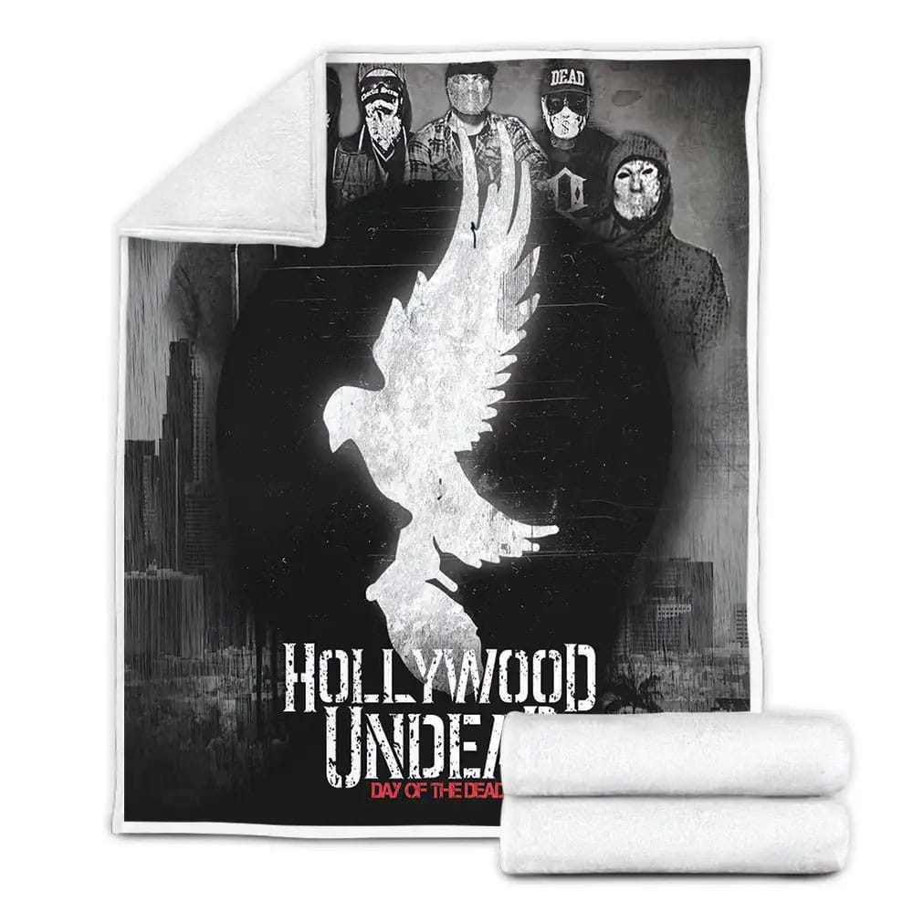 Day Of The Dead Album Photo Hollywood Undead Fleece Blanket Gift For Christmas Thanksgiving Halloween